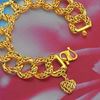 Picture of Chunky Link Bracelet Gold plated with Heart Charm (Donut Italia)