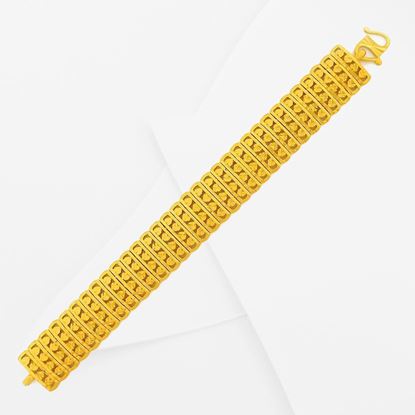 Picture of Love Heart Vertical Bar Link Bracelet Gold Plated (Pulut Dakap Cinta)