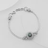 Picture of Sunflower Hijab Mask Connector Bracelet Rhodium Plated