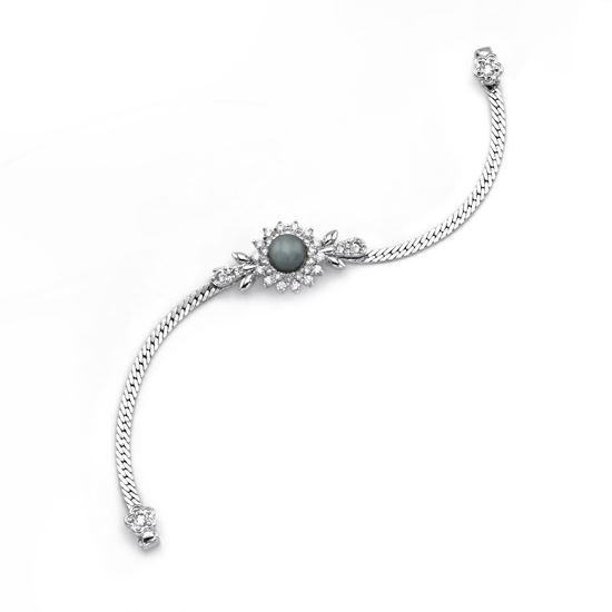 Picture of Sunflower Hijab Mask Connector Bracelet Rhodium Plated