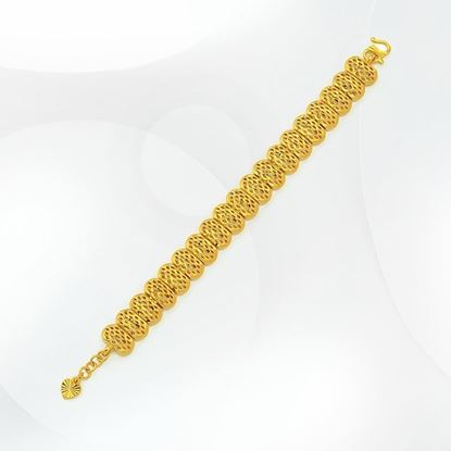 Picture of Small Pulut Dakap Link Bracelet Gold Platedfor Kids (13-14cm)