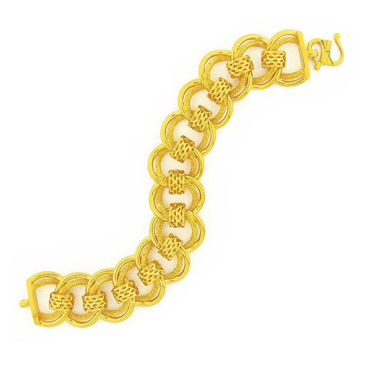 Picture of Interlocking Round Link Chain Bracelet Gold Plated (Coco Candy)