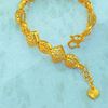 Picture of Rhombus Square Link Bracelet Gold Plated for Kids