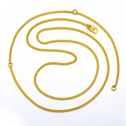 Picture of Thin Curb Chain Necklace Gold Plated (60-70-80cm)