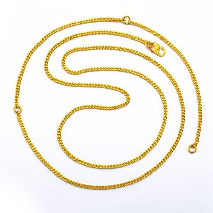 Picture of Thin Curb Chain Necklace Gold Plated