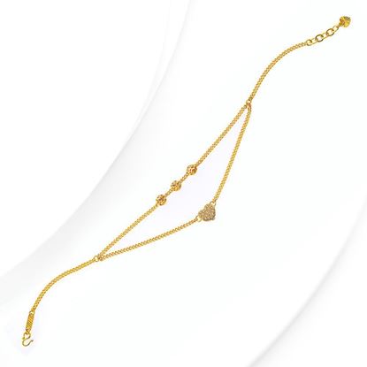 Picture of Gold Plated Anklet Jewellery  (Boba Love Anklet)