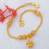 Picture of Regal Crown and Bead Curb Chain Bracelet Gold Plated (15.5-16.5cm)