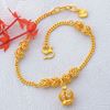 Picture of Regal Crown and Bead Curb Chain Bracelet Gold Plated