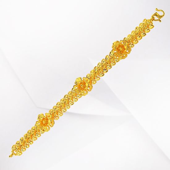 Picture of Ketum Leaf Flower Bracelet Gold Plated