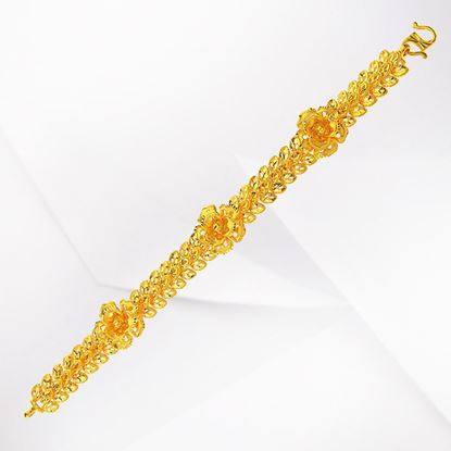 Picture of Ketum Leaf Flower Bracelet Gold Plated (19cm)