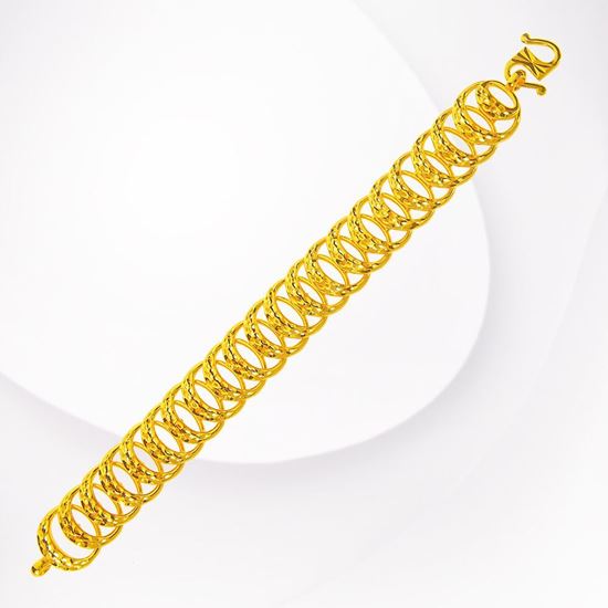 Picture of Interlocking Open Circle Link Bracelet Gold Plated (Rembulan)