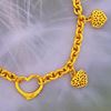 Picture of Mixed Heart Chain Bracelet Gold Plated