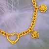 Picture of Mixed Heart Chain Bracelet Gold Plated (17.5-18.5cm)