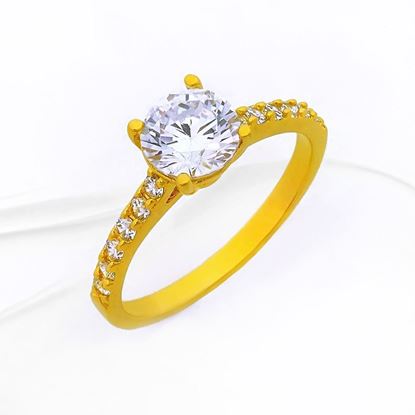 Picture of Classic Solitaire Engagement Ring Gold Plated