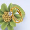 Picture of Classic Criss Cross Solitaire Engagement Ring Gold Plated