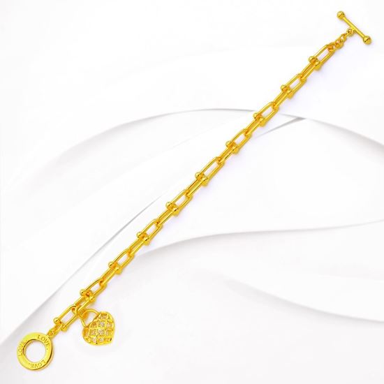 Picture of U Link Hardware T-Bar Toggle Bracelet Gold Plated