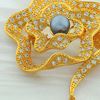 Picture of Bold Rafflesia Flower Outline Brooch Gold Plated