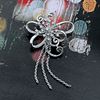 Picture of Large Swirl Blooming Flower Brooch Rhodium Plated
