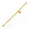 Picture of Thick Paperclip Bracelet Gold Plated with Heart Charm for Kids