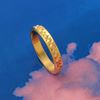 Picture of Faceted Textured Ring Band Gold Plated