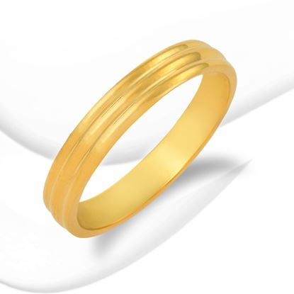 Picture of Thin Simple Layered Ring Band Gold Plated