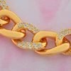 Picture of CZ Curb Chain Bracelet Gold Plated (Gajah Coco) (20.5cm)