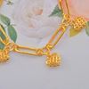 Picture of Gold Plated Bracelet Jewellery (Rantai Tangan Paper Clip 5 Love Gantung) (BT5061)