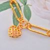 Picture of Dangle Heart Paperclip Bracelet Gold Plated (17.5-18.5cm)