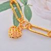 Picture of Dangle Heart Paperclip Bracelet Gold Plated