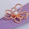 Picture of Layered CZ Petals Flower Brooch Rose Gold Plated