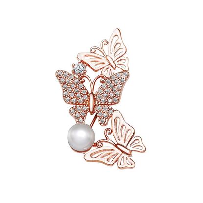 Picture of Rose Gold Plated Brooch Jewellery (Kerongsang Trio (Rose Gold)) (BH5046)