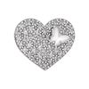 Picture of Butterfly on Heart Brooch Rhodium Plated