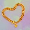 Picture of Thick Cuban Chain Bracelet Gold Plated for Kids (Gajah Mini)