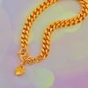 Picture of Thick Cuban Chain Bracelet Gold Plated for Kids (Gajah Mini) (13-14cm)