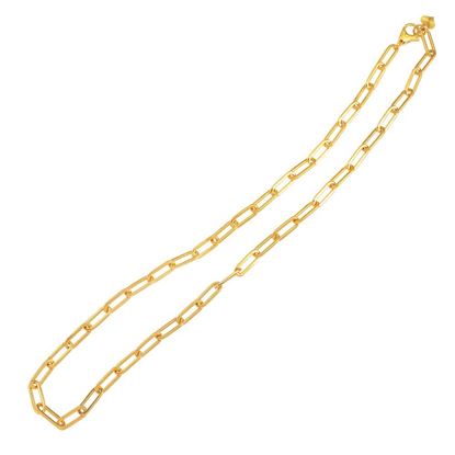 Picture of Paperclip Chain Necklace Gold Plated (60cm)