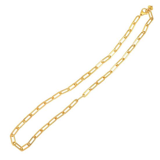 Picture of Paperclip Chain Necklace Gold Plated