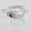 Picture of Green CZ Signet Ring Rhodium Plated for Men