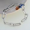 Picture of Chunky Paperclip Link Bracelet Rhodium Plated