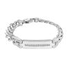 Picture of Classic Tag Curb Chain Bracelet Rhodium Plated