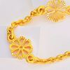 Picture of Gold Plated Chain Necklace with Flower Charms