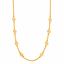 Picture of Gold Plated Chain Necklace with Flower Charms