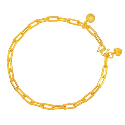 Picture of Paperclip Chain Anklet Gold Plated (25cm)