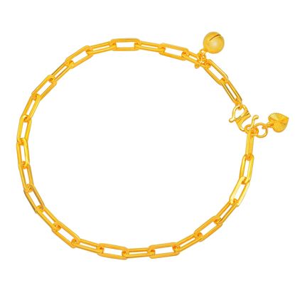 Picture of Paperclip Chain Anklet Gold Plated