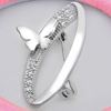 Picture of Butterfly On Loop Mini Brooch Rhodium Plated with CZ