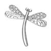 Picture of Dragonfly Mini Brooch Rhodium Plated with CZ