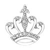 Picture of Princess Crown Mini Brooch Rhodium Plated with CZ