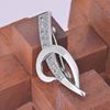 Picture of Signature Curve Bypass Mini Brooch Rhodium Plated with CZ