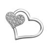 Picture of Heart In Love Mini Brooch Rhodium Plated with CZ