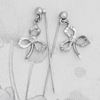 Picture of Hollow Three Leaves Dangle Hijab Scarf Pins Rhodium Plated with CZ