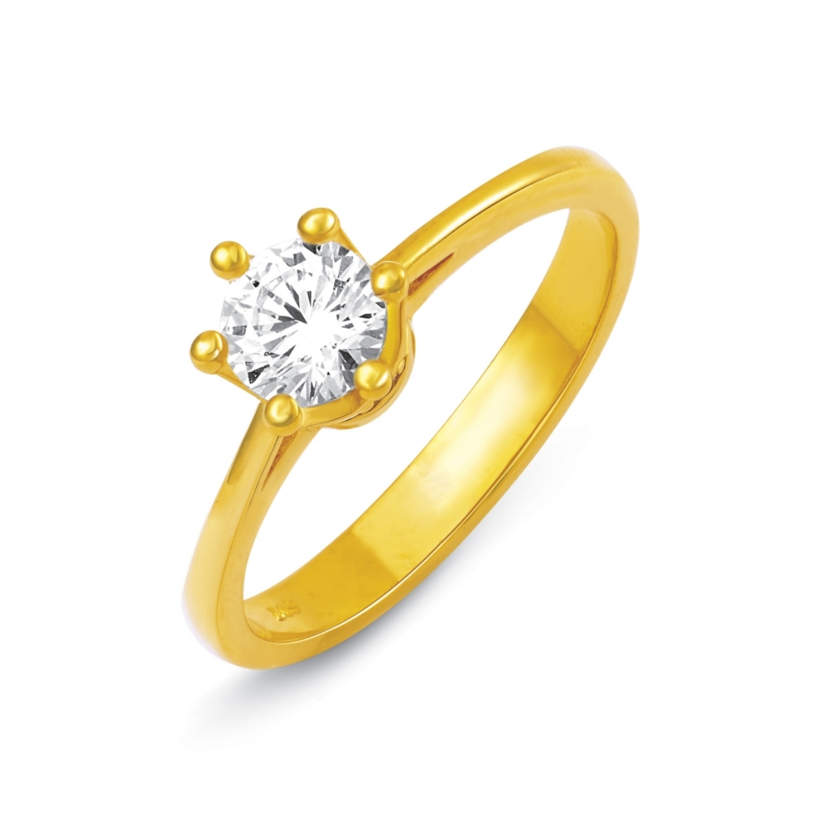 Crown Solitaire Ring